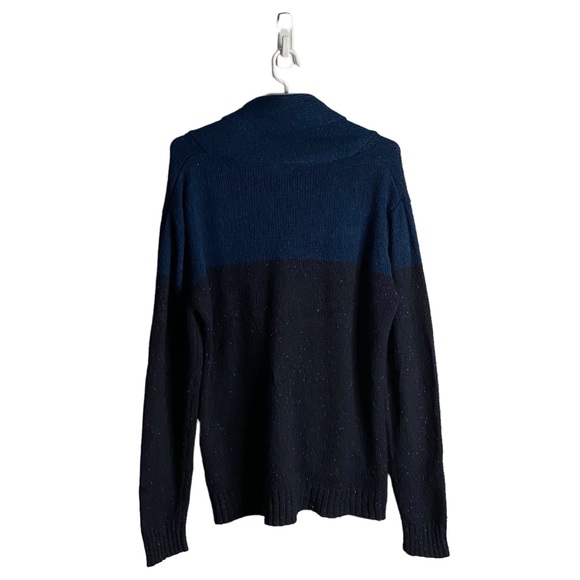 Kolby Men's Blue Shawl Collar Button Down Knit Cardigan - Picture 7 of 7